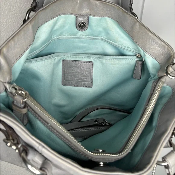 Coach Madison Gray Leather Bag - Picture 3 of 5